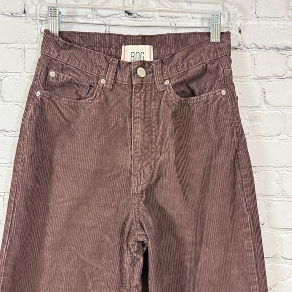 BDG Urban Outfitters High and Wide Corduroy Pants Brown Womens Size 24 Cotton - Picture 6 of 12